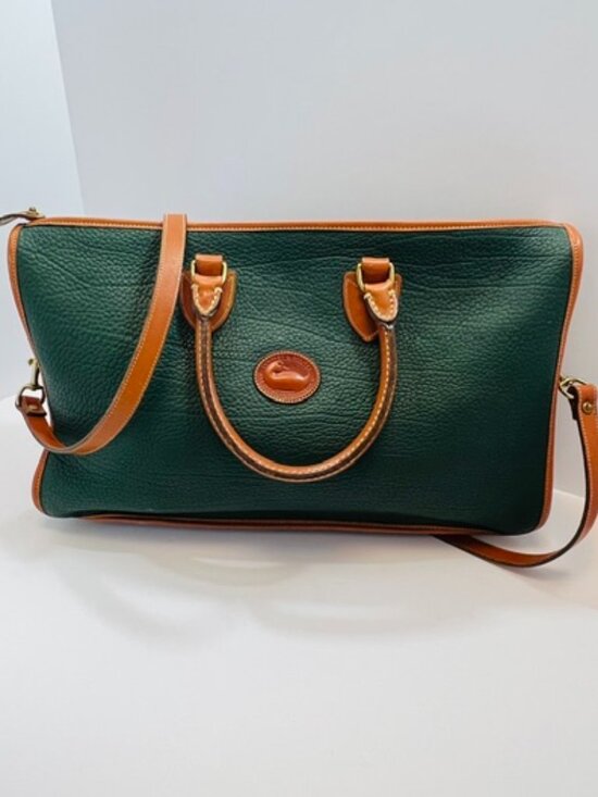 DOONEY & BOURKE Handbags - Dooney & Bourke All-Weather Leather Briefcase Messenger Bag Vintage 1980s EUC